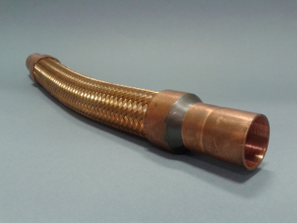 Braided Bronze Hose with Copper Sweat Ends