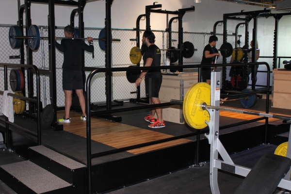 Free Weights Area in Use