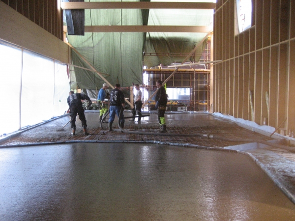 Concrete being laid