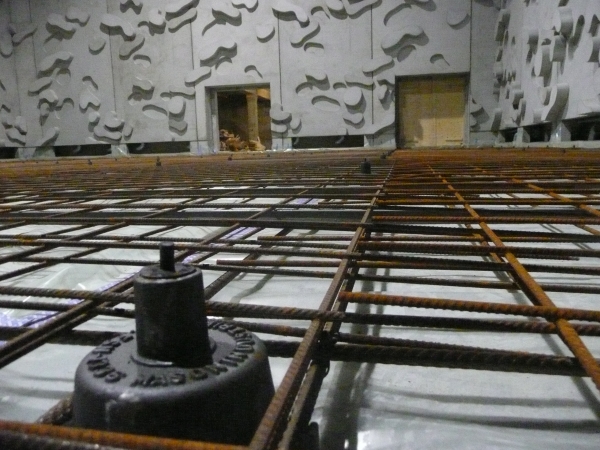 A floor before concrete is poured