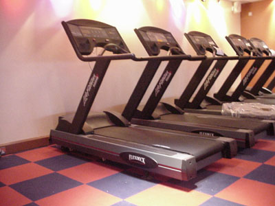 Treadmills on a Wooden Floating Floor