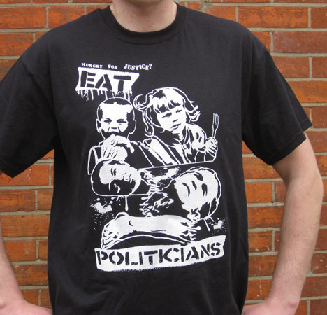 Revolting Mass / MAS - Eat Politicians T-shirt